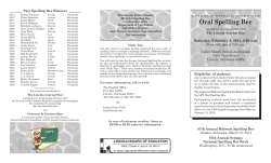 Oral Spelling Bee