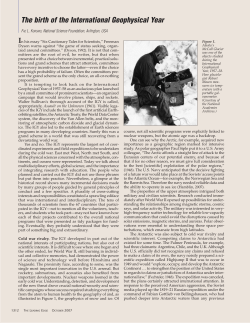 The birth of the International Geophysical Year