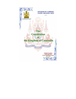 The Constitution of the Kingdom of Cambodia