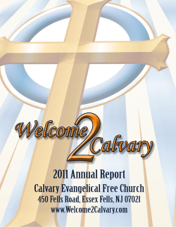 Women`s Ministry Report - Calvary Evangelical Free Church