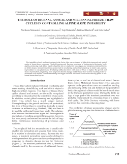 the role of diurnal, annual and millennial freeze