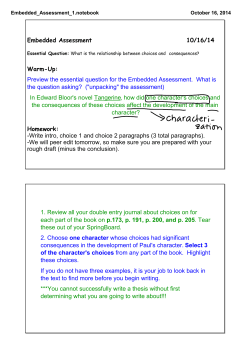 Preview the essential question for the Embedded
