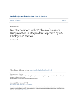 Potential Solutions to the Problem of Prenancy Discrimination in