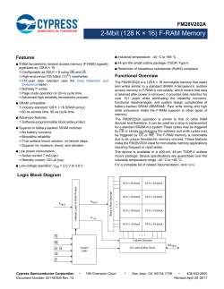 FM28V202A, 2-Mbit (128 K &times; 16) F