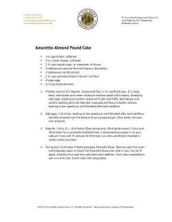 Amaretto-Almond Pound Cake - To Your Health Sprouted Flour Co.