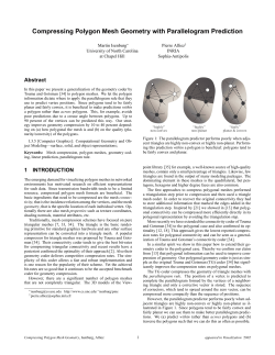 Compressing Polygon Mesh Geometry with Parallelogram Prediction