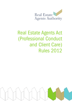 (Professional Conduct and Client Care) Rules 2012