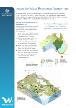Australian Water Resources Assessment Information Sheet