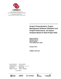 Project Characteristics, Project Management Software