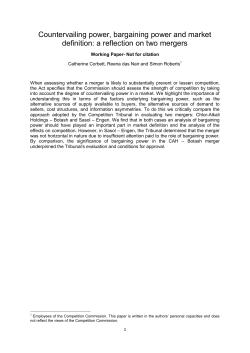Countervailing power, bargaining power and market definition: a