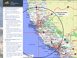Straight-line Radius is 300 miles