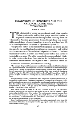 Separation of Functions and the National Labor Relations Board