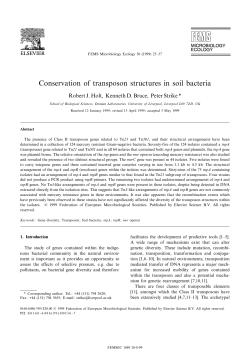 Conservation of transposon structures in soil bacteria