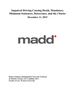 Memorandum on Mandatory Minimum Sentences