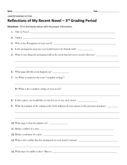 3rd 6W Reflection over Fictional Novel - Reading