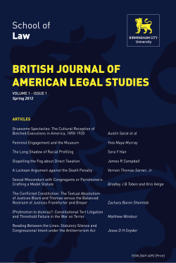 british journal of american legal studies
