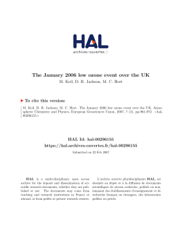 The January 2006 low ozone event over the UK