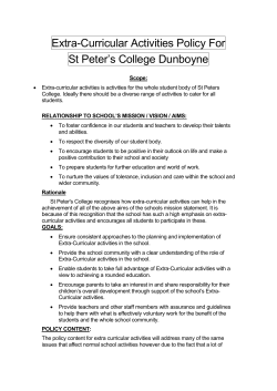 Extra Curricular Policy