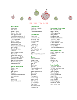 holiday toy list - Emerge: A Child`s Place
