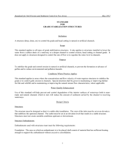 Standards for Soil Erosion and Sediment Control in New Jersey May