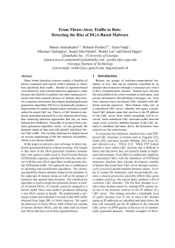 From Throw-Away Traffic to Bots: Detecting the Rise of DGA