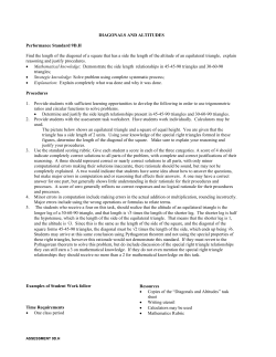 Mathematics Assessment Stage H--Performance Standard 9D-H