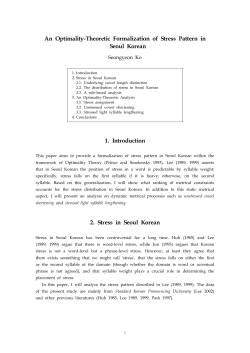 An Optimality-Theoretic Formalization of Stress Pattern