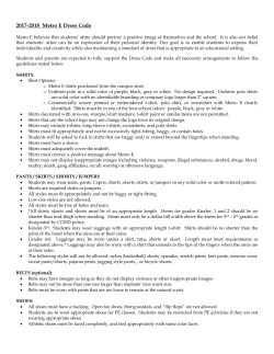 Chula Vista Academy of Fine Arts Dress Code - Metro-E