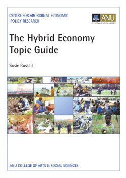 The Hybrid Economy Topic Guide - Centre for Aboriginal Economic