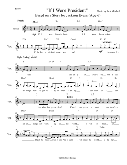 "If I Were President" Lead Sheet