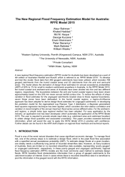 The New Regional Flood Frequency Estimation Model for Australia