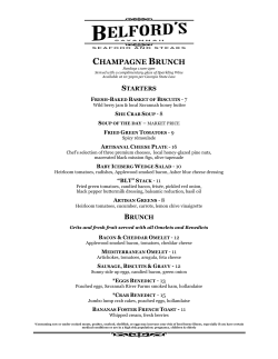 champagne brunch - Belford`s Savannah