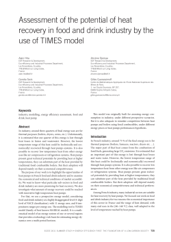 assessment of the potential of heat recovery in food and