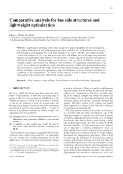 Comparative analysis for bus side structures and lightweight