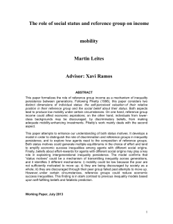 The role of social status and reference group on income