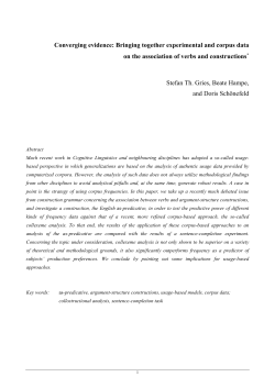 Converging evidence: Bringing together experimental