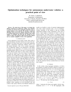 Optimization techniques for autonomous underwater vehicles: a