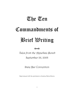 The Ten Commandments of Brief Writing
