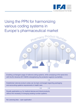 Using the PPN for harmonizing various coding systems in Europe`s