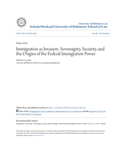 Immigration as Invasion: Sovereignty, Security, and