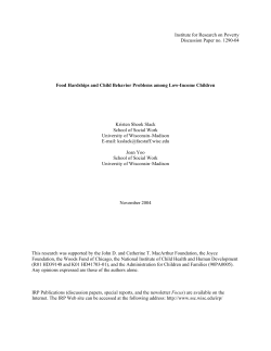 DP 1290-04 - Institute for Research on Poverty