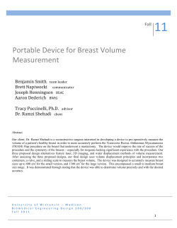 Portable Device for Breast Volume Measurement