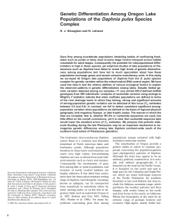 Genetic Differentiation Among Oregon Lake Populations of the