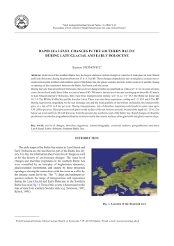 rapid sea level changes in the southern baltic during late glacial and