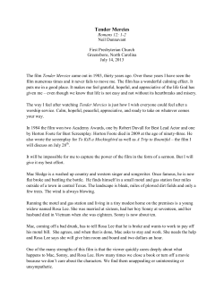 Tender Mercies - First Presbyterian Church