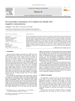 First principles calculations of Co-doped zinc