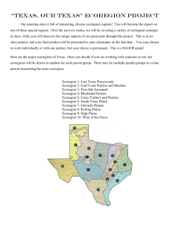 “Texas, Our Texas” ECOREGION PROJECT