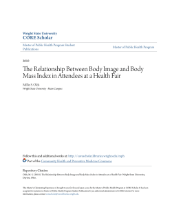 The Relationship Between Body Image and Body Mass Index in