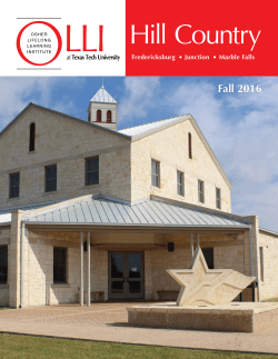 Hill Country - Texas Tech University Departments