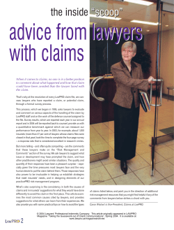 The inside "scoop": advice from lawyers with claims
